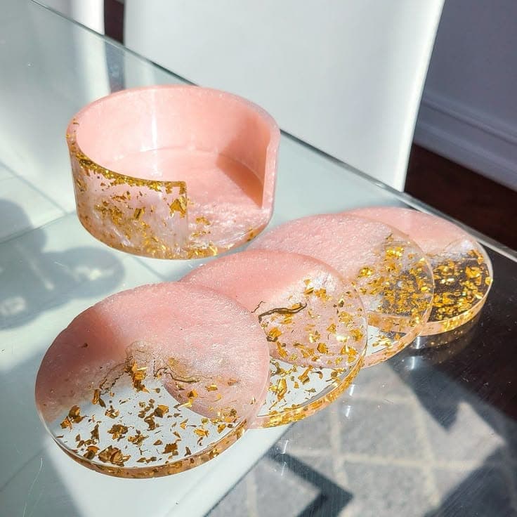 Resin bookmark with gold detail