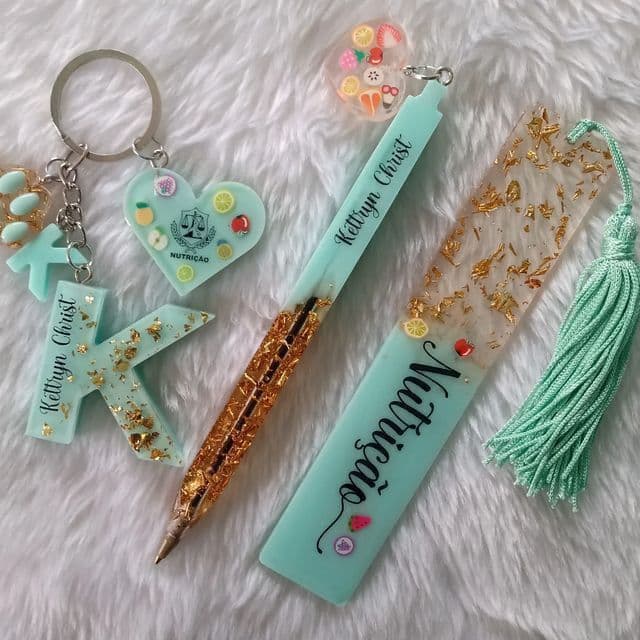 Personalised name keyrings with tassels