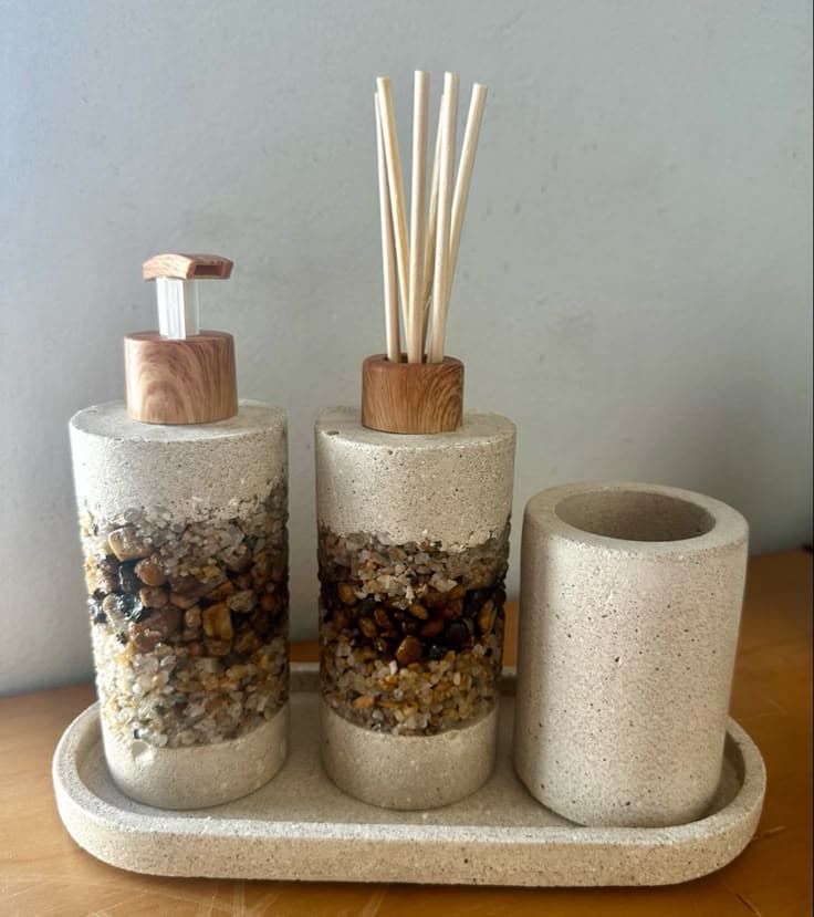 Handmade home decor set with diffuser