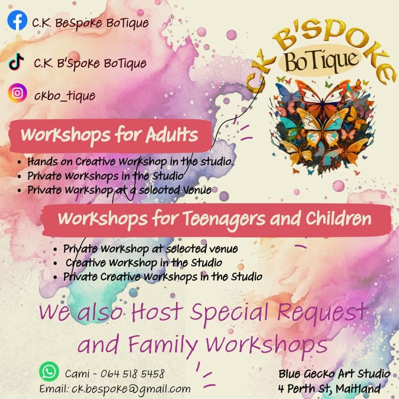 CK B'Spoke BoTique workshop overview poster